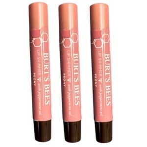 New 3 Burt’s Bees Peony Lip Shimmers